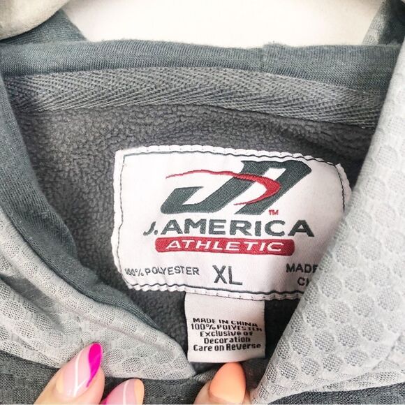 J. AMERICA | GEORGIA TECH YELLOW JACKETS Gray & Yellow Hoodie Men’s Size X-Large - Picture 6 of 7